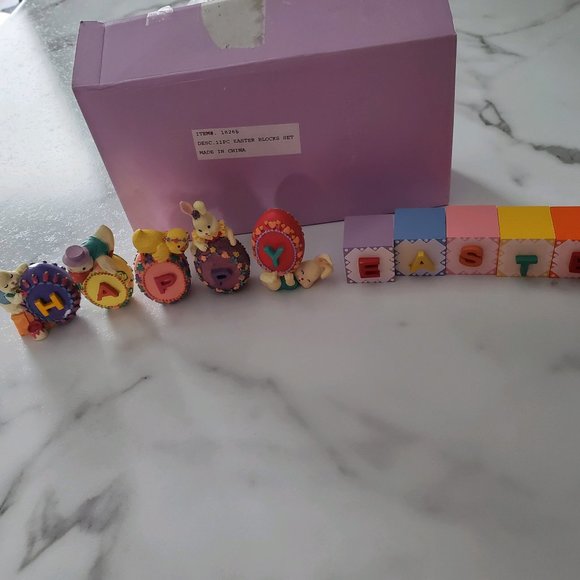 Happy Easter Bunnies & Blocks Set - Picture 10 of 11